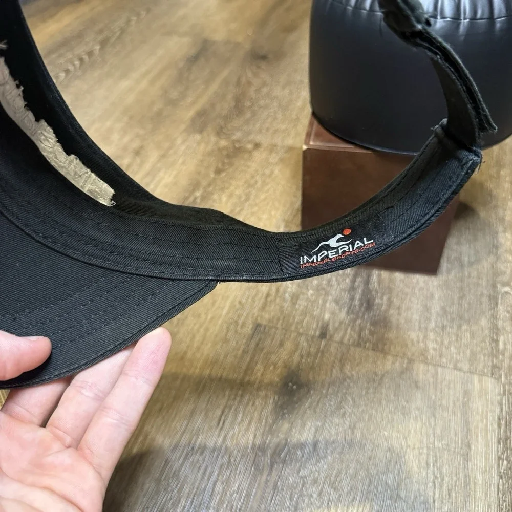 Imperial McGladrey‎ Classic Visor Hat Black White Golf Pickleball Sea Island